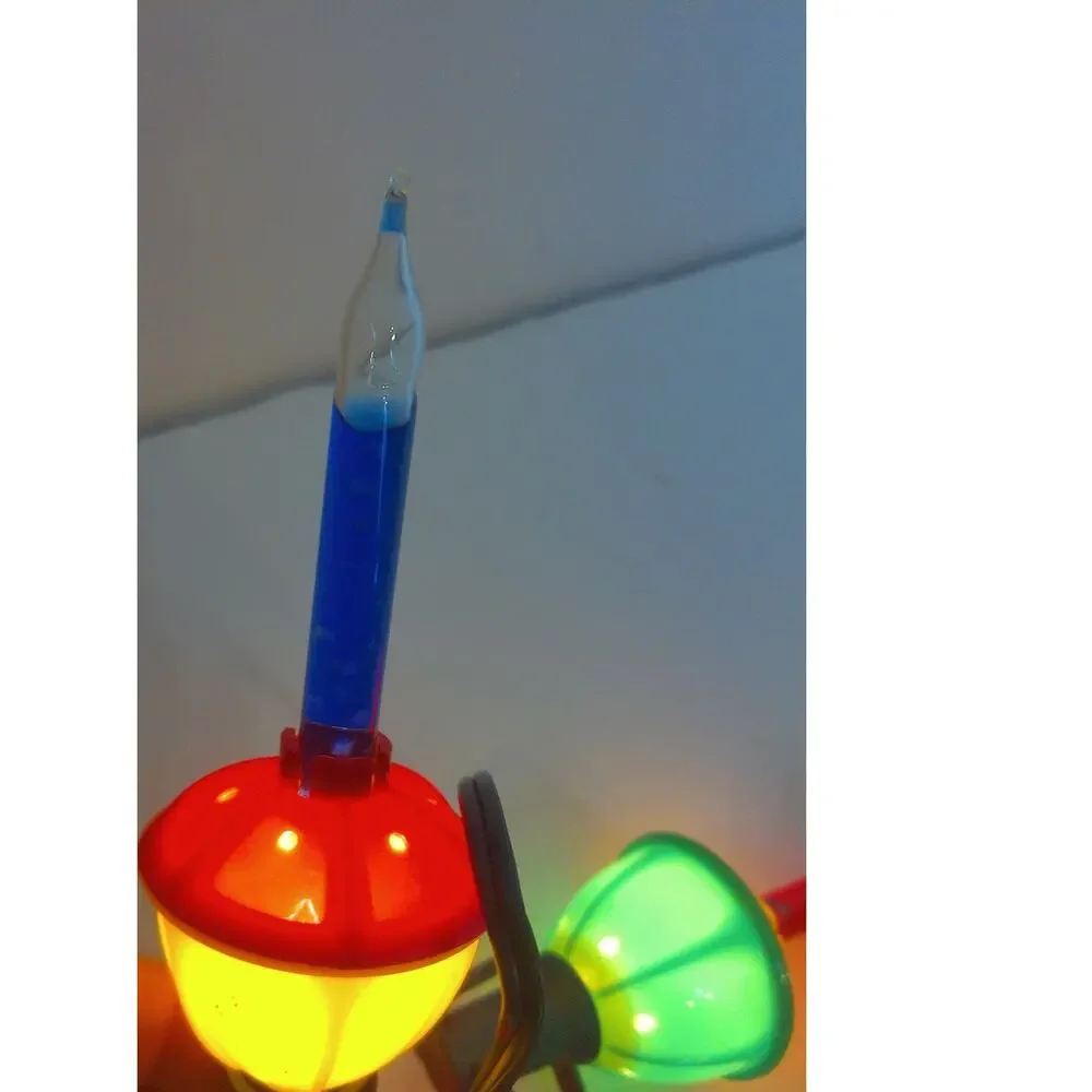Vintage Christmas Multicolor Bubble Lights Set of 7